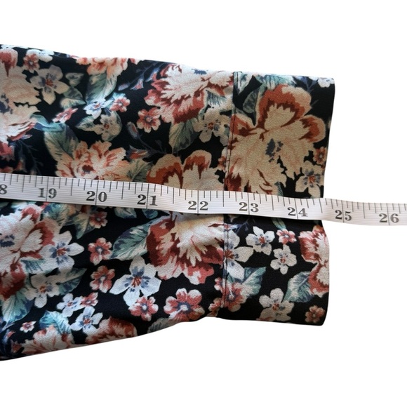 LC Lauren Conrad Button Front Shirt XXL Dark Floral Cottagecore Feminine Office - Picture 8 of 10